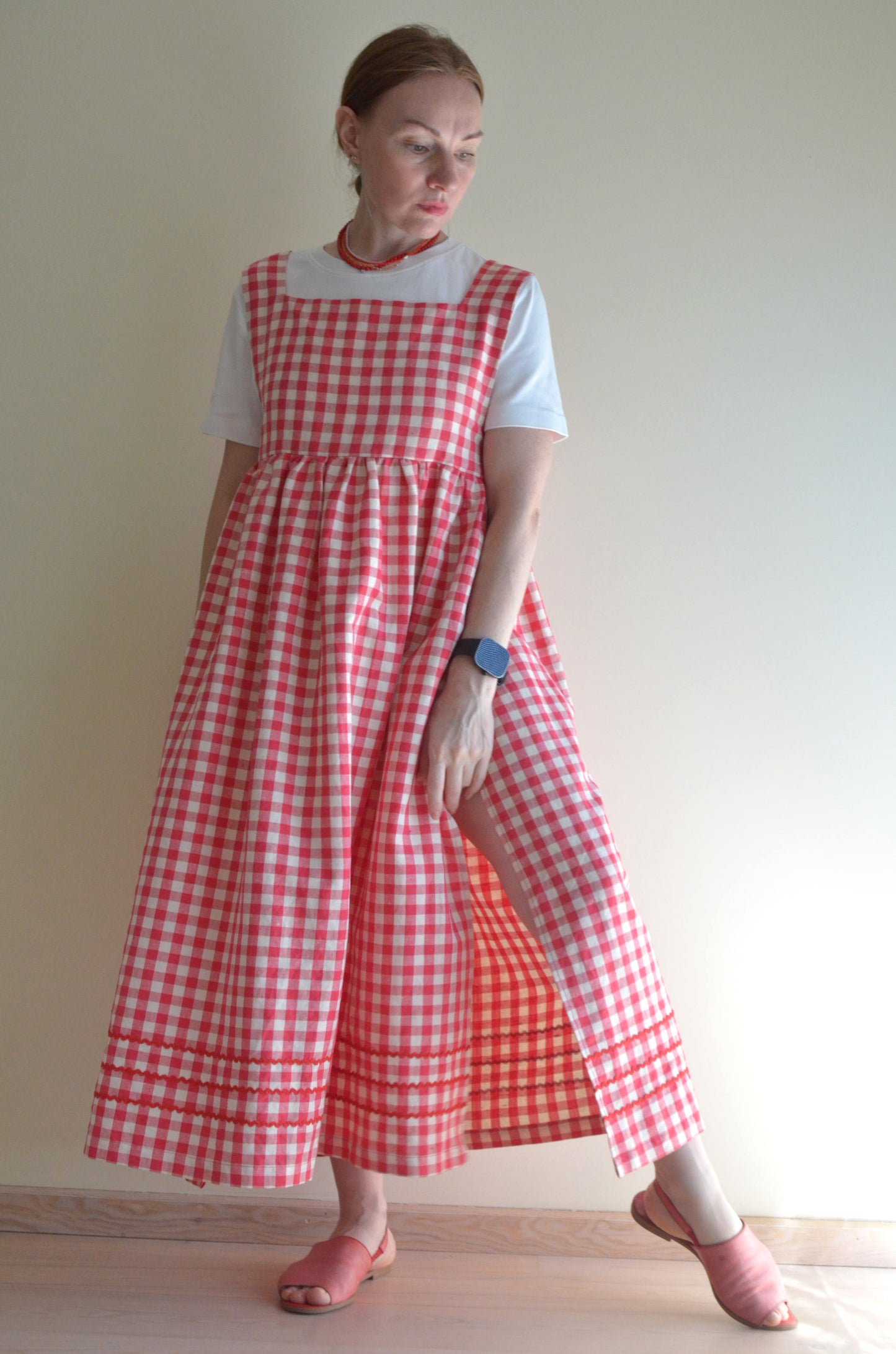 Plaid Linen Dress