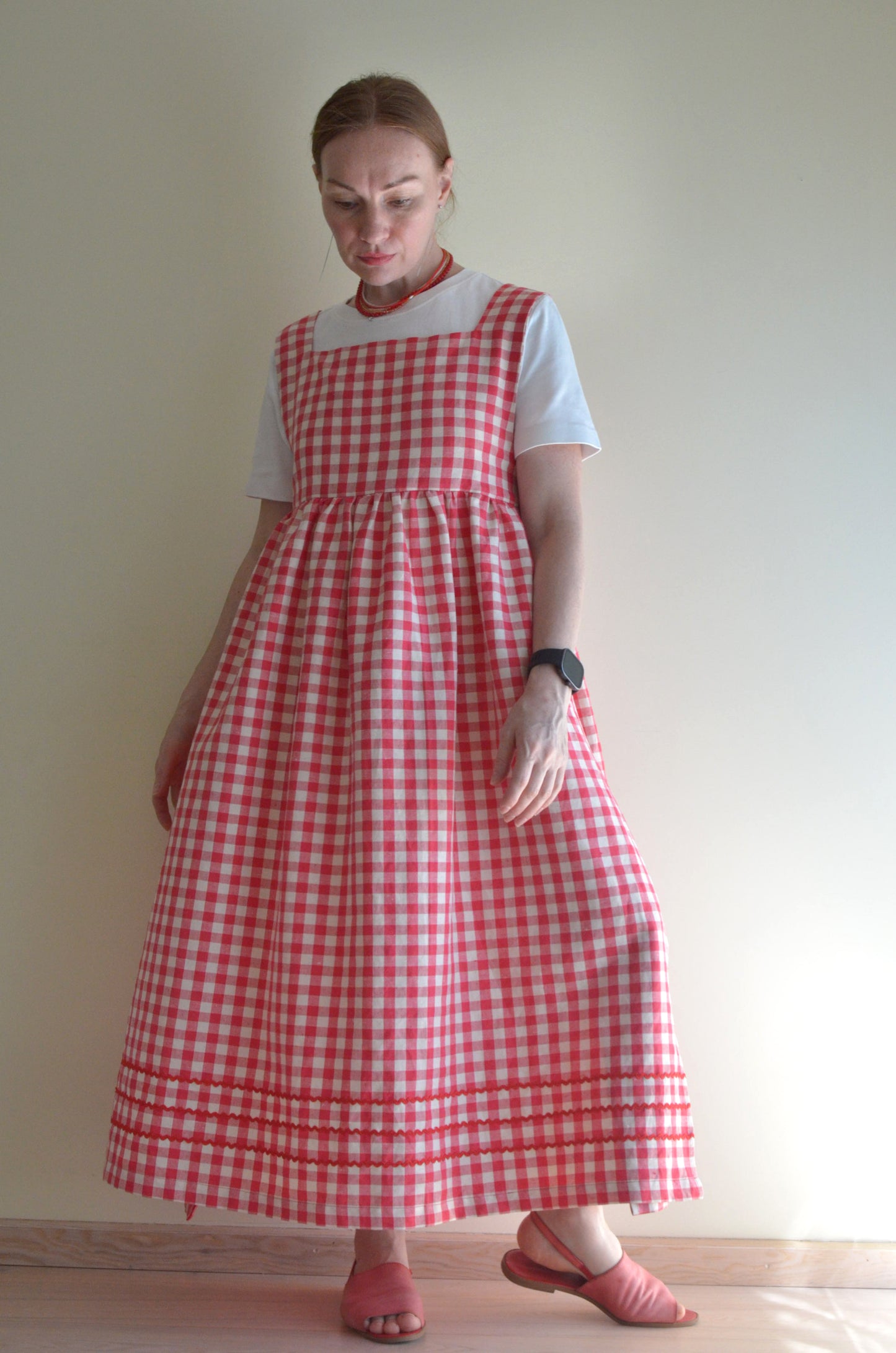 Plaid Linen Dress
