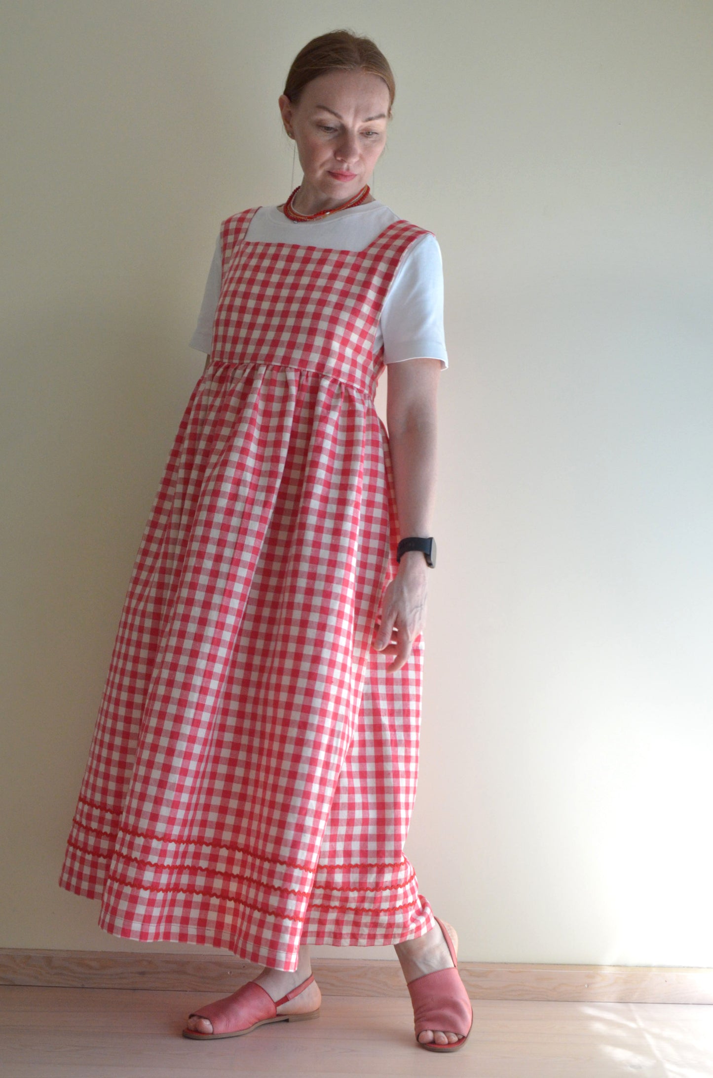 Plaid Linen Dress