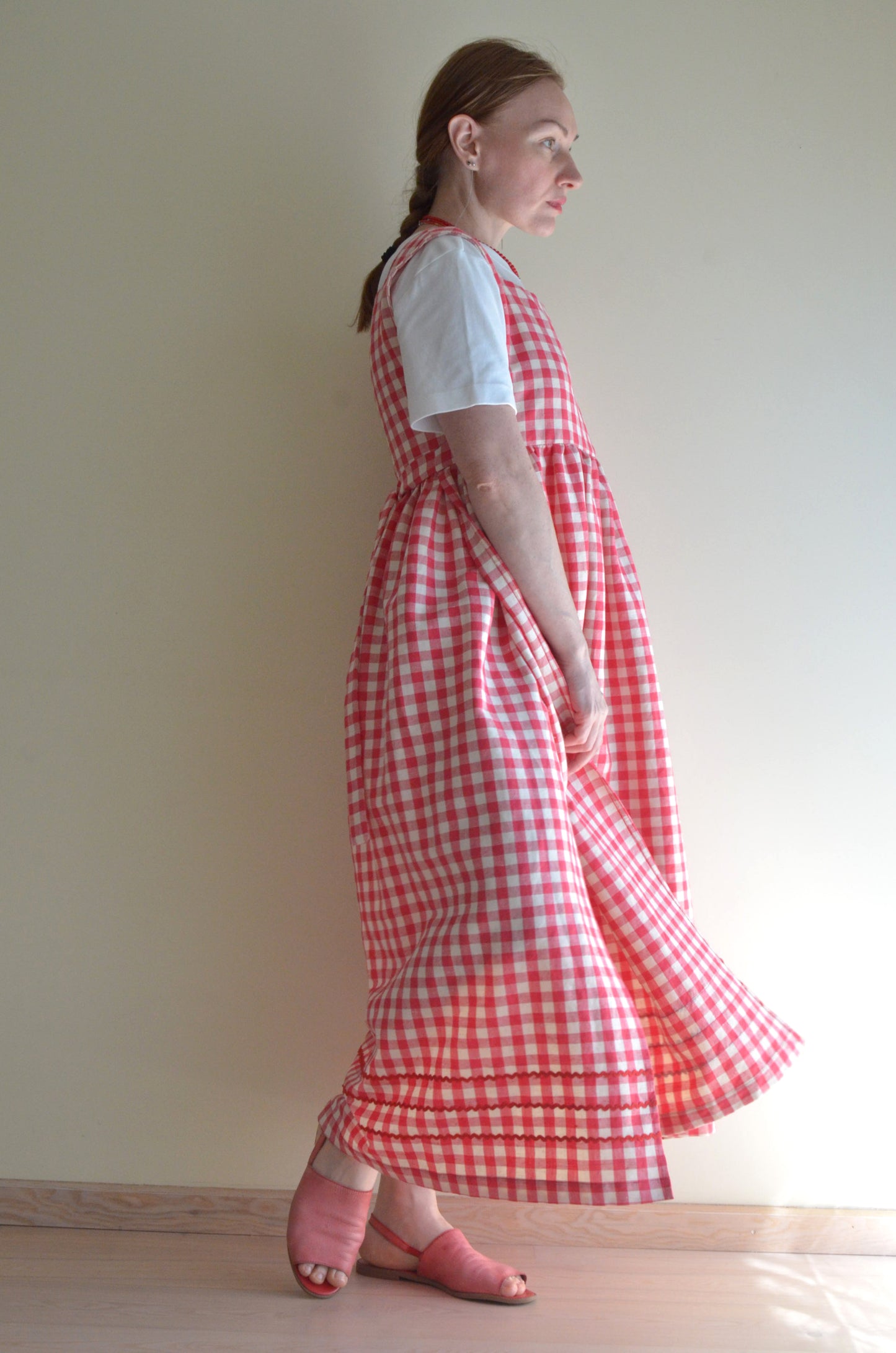 Plaid Linen Dress