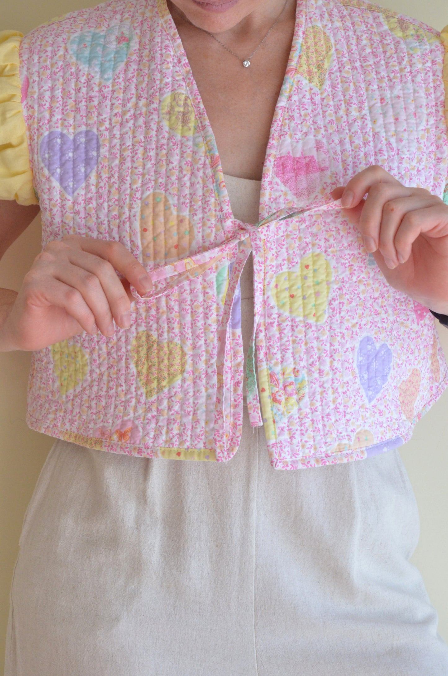 Quilted Reversible Cotton-Candy Vest