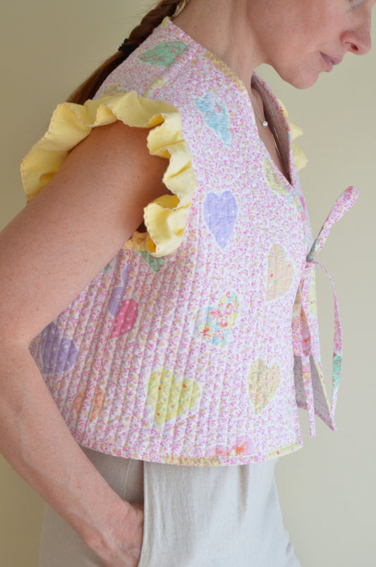Quilted Reversible Cotton-Candy Vest