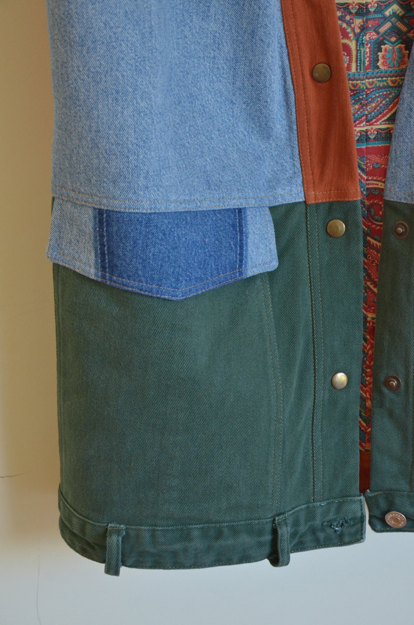 Three-tone Denim Vest