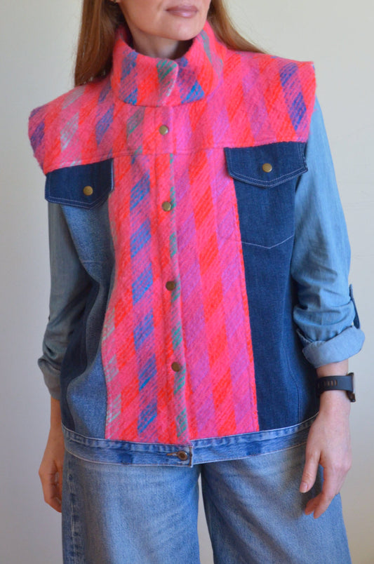 Pink Vest with Collar