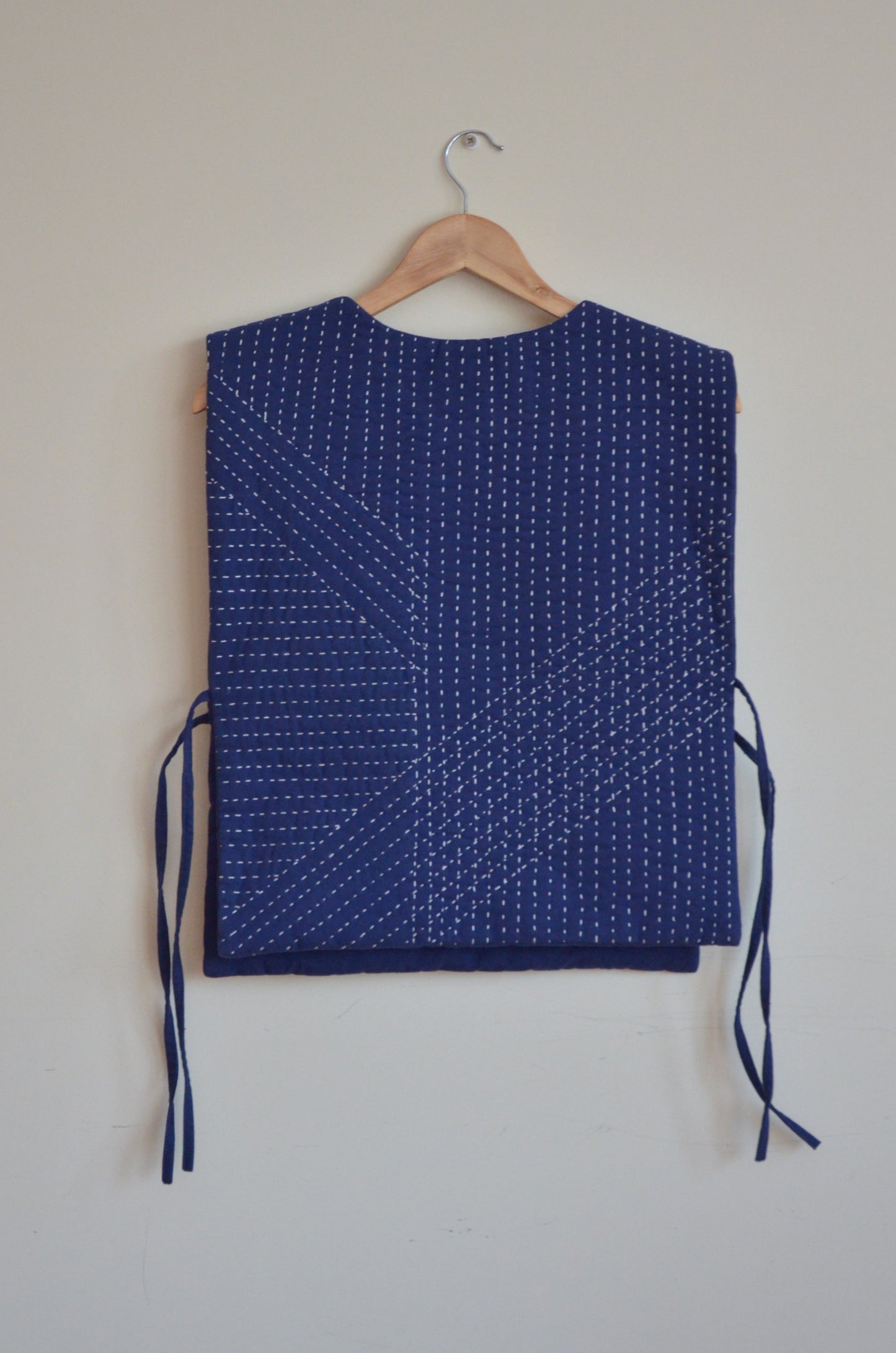 Quilted Vest with Ties