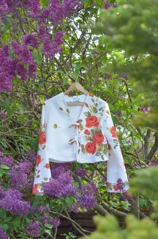 Tie-front Blouse Floral