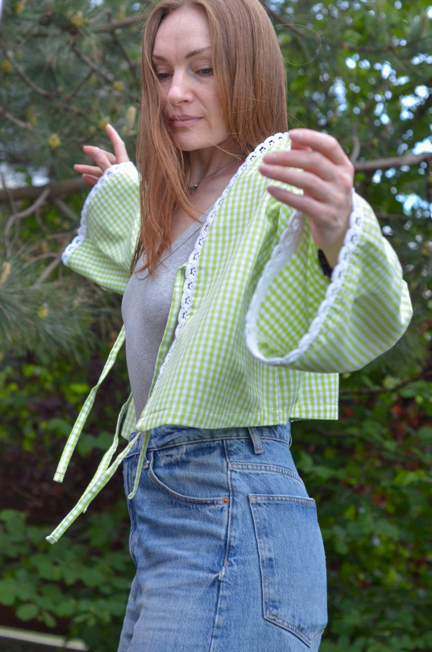 Tie-front Blouse