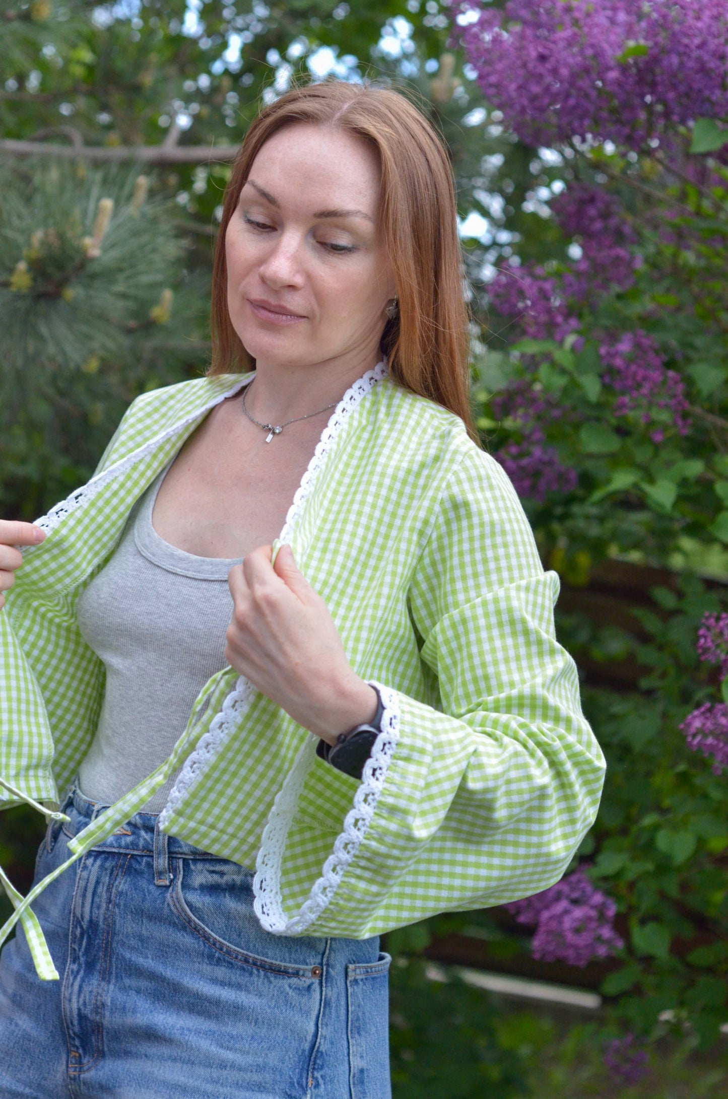 Tie-front Blouse