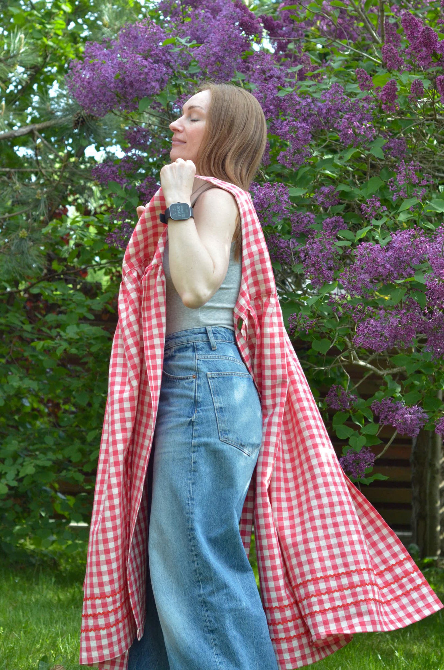 Plaid Linen Dress