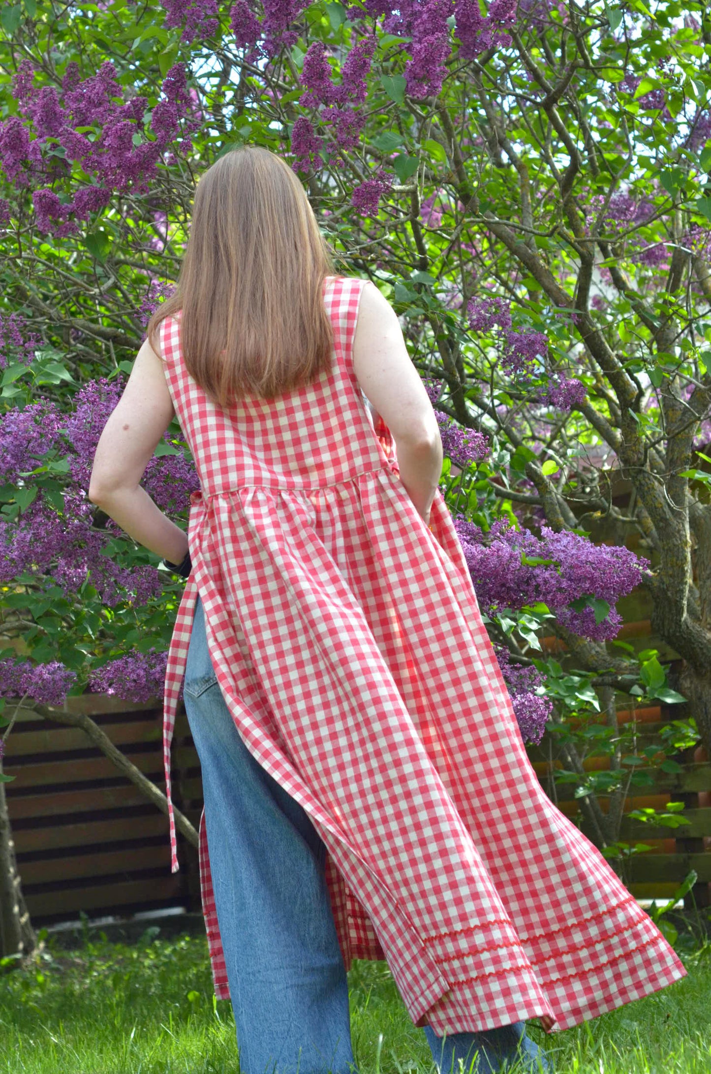 Plaid Linen Dress