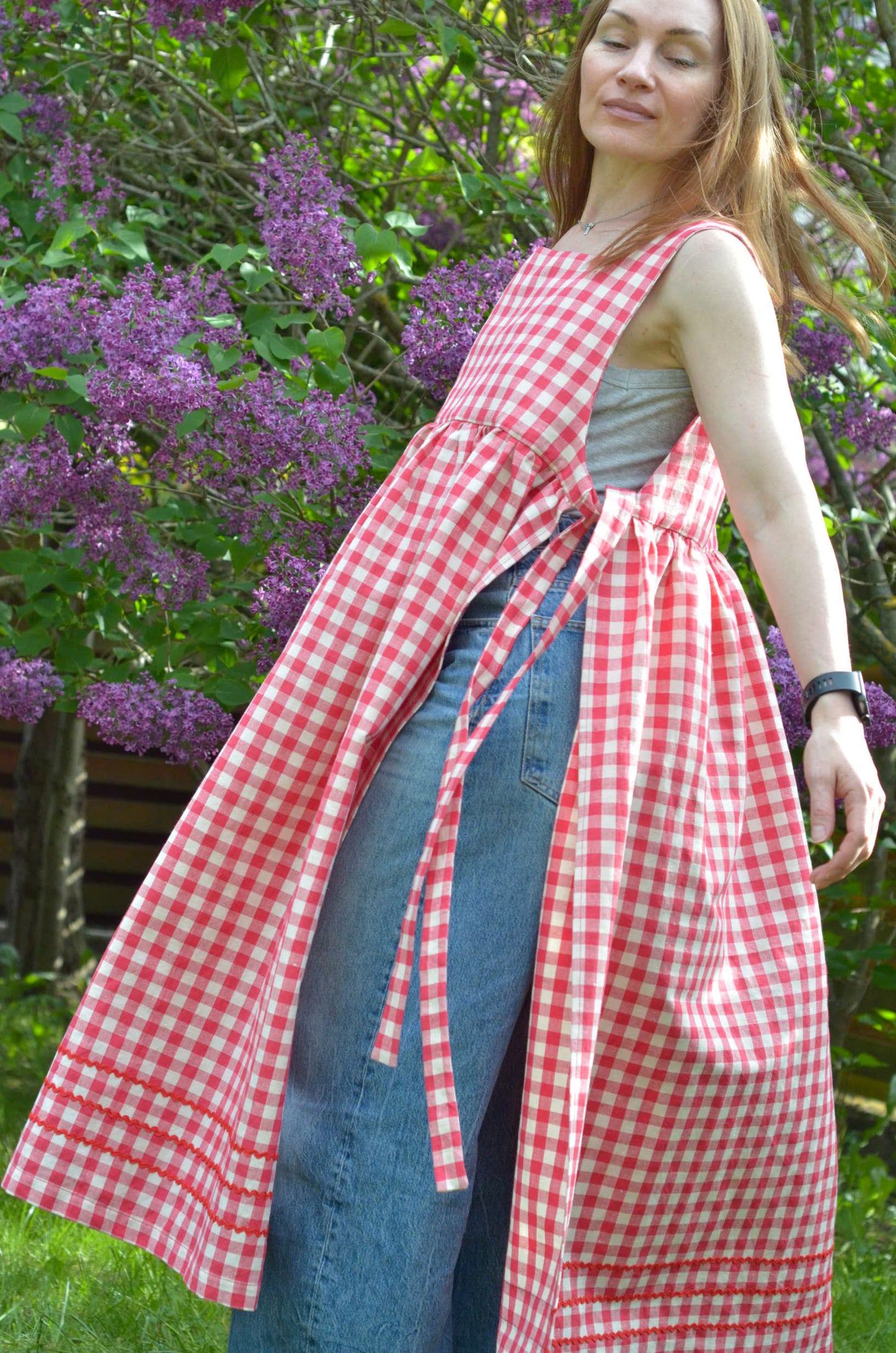 Plaid Linen Dress