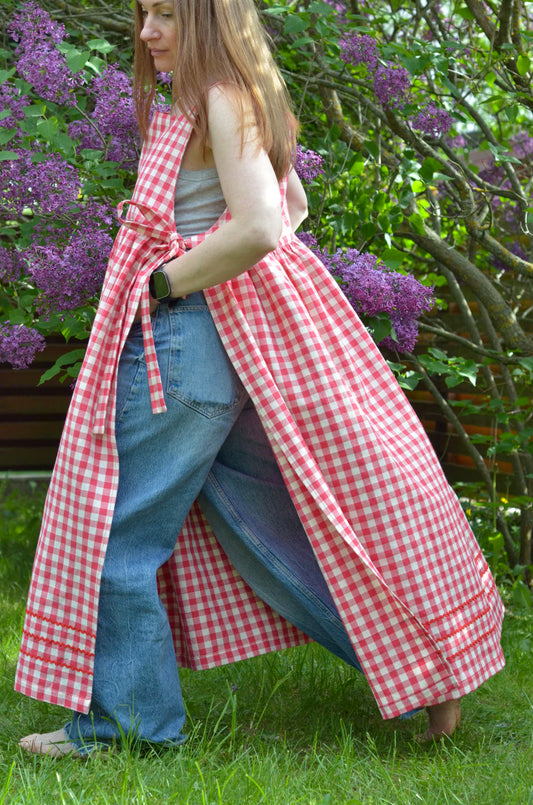 Plaid Linen Dress