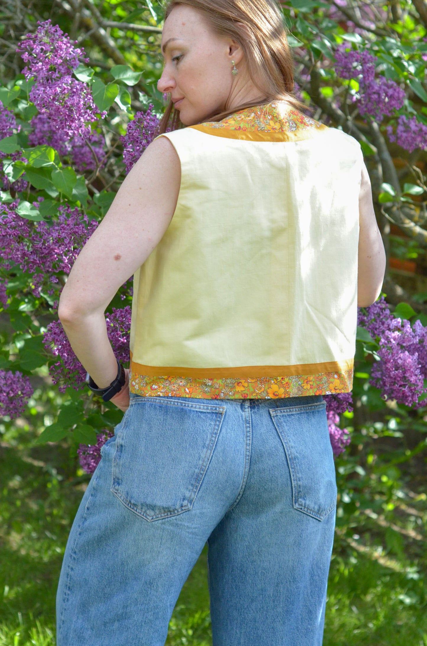 Cotton Yellow Vest (with ties)