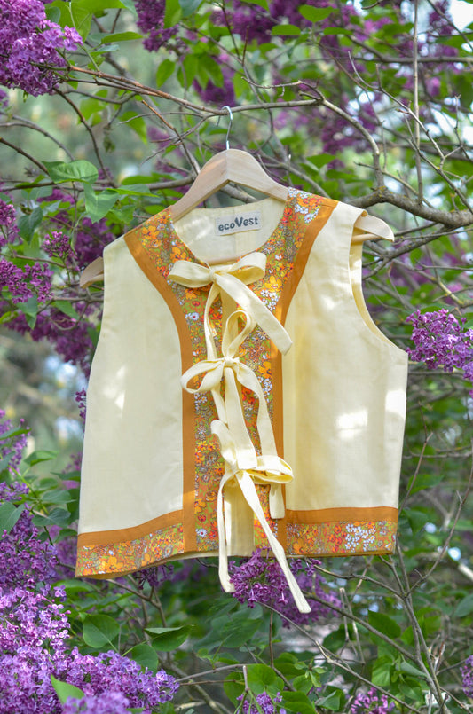 Cotton Yellow Vest (with ties)