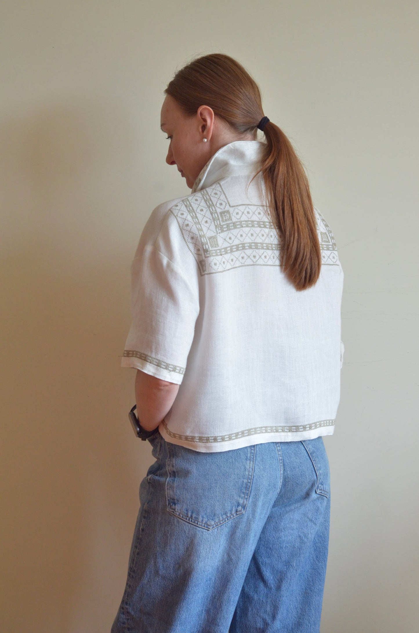 Oversized Shirt with Embroidery