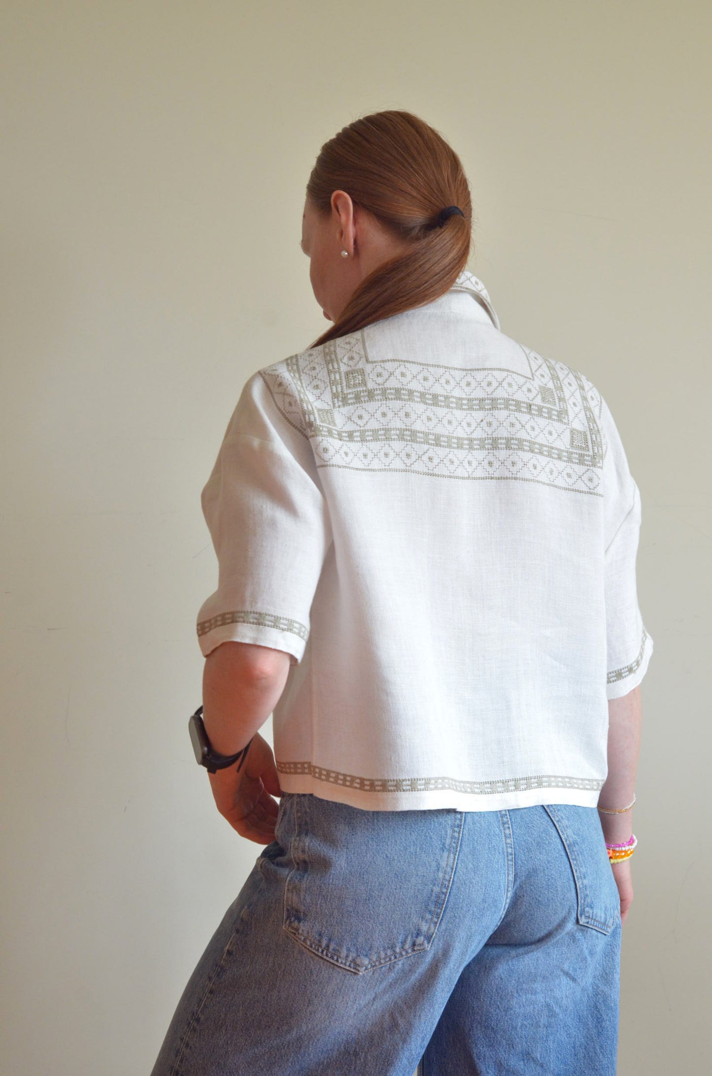 Oversized Shirt with Embroidery