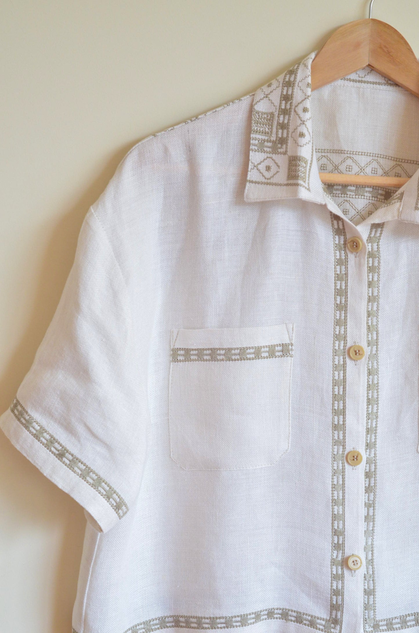 Oversized Shirt with Embroidery