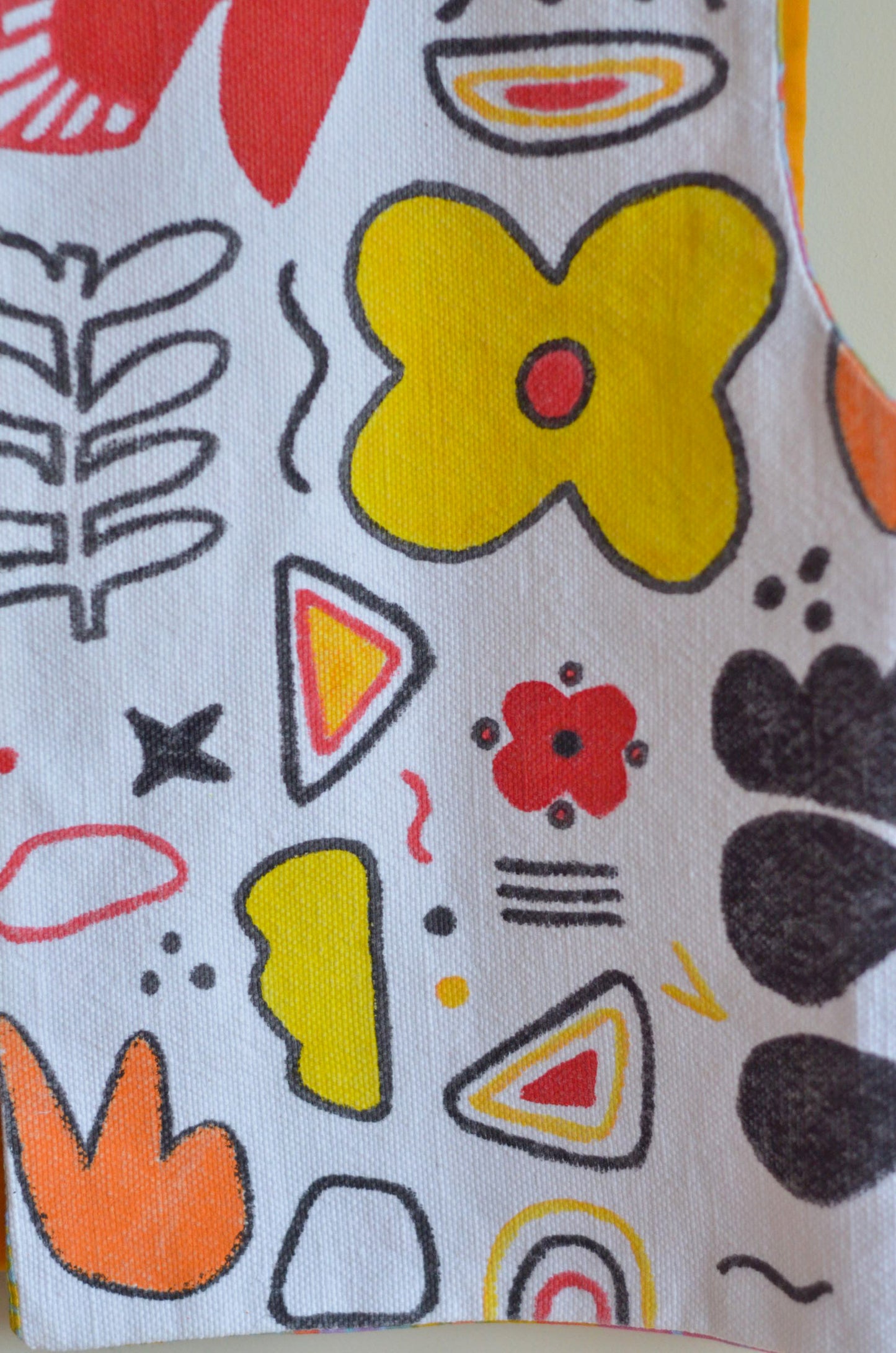 Vest with Hand-Painted Print