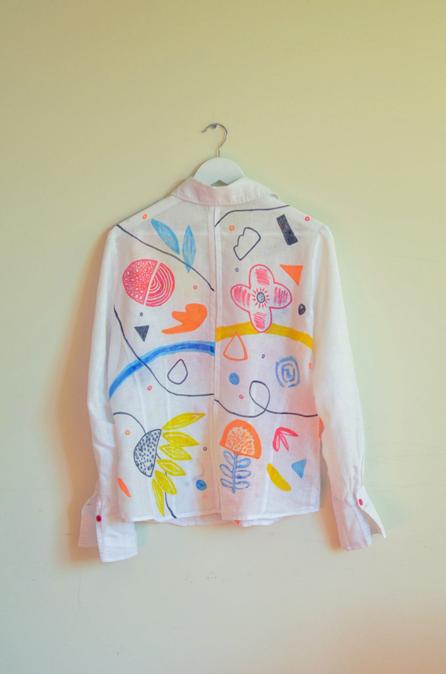 Shirt with Hand-Painted Print