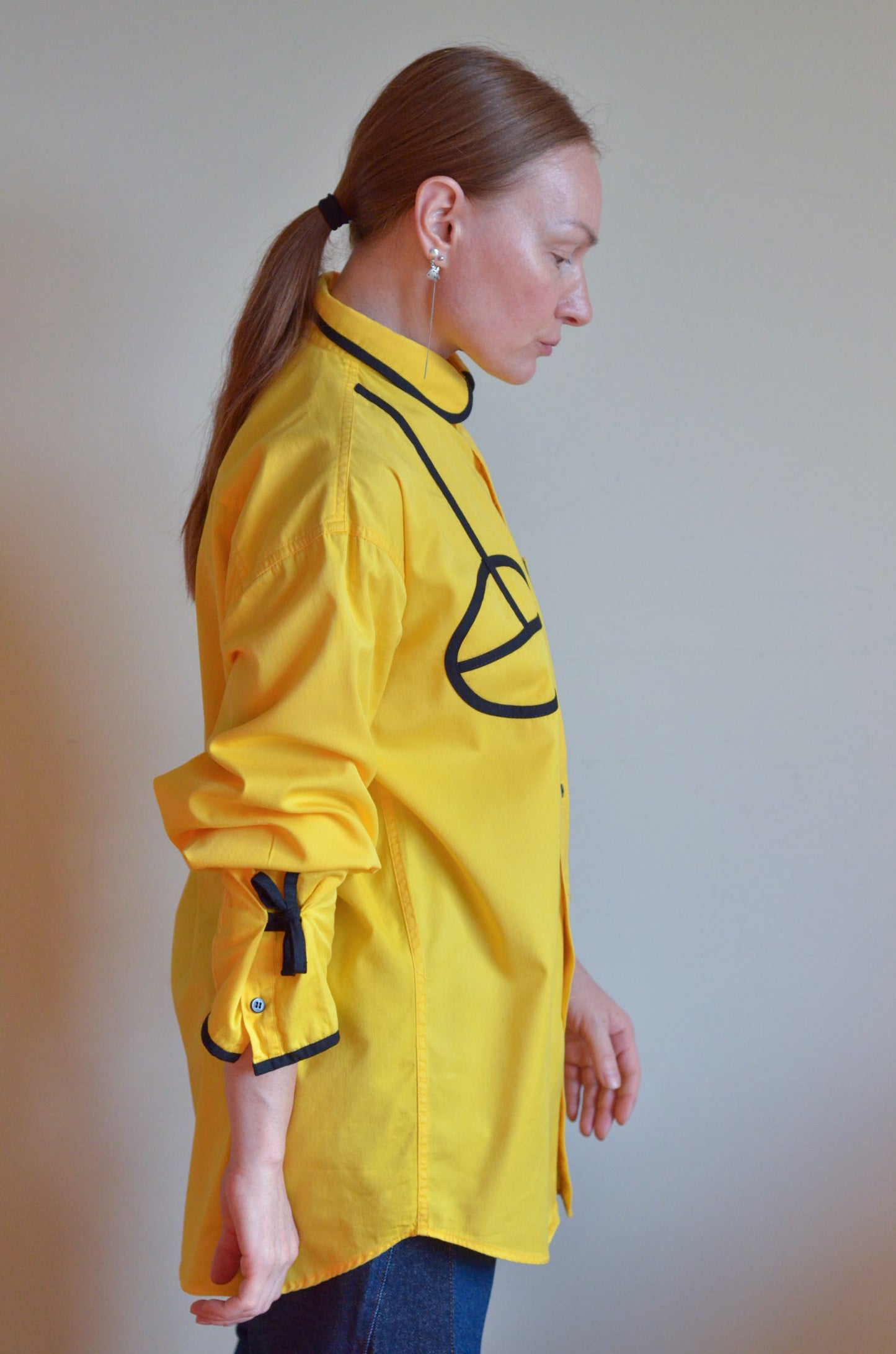 Yellow Shirt with Black Accents