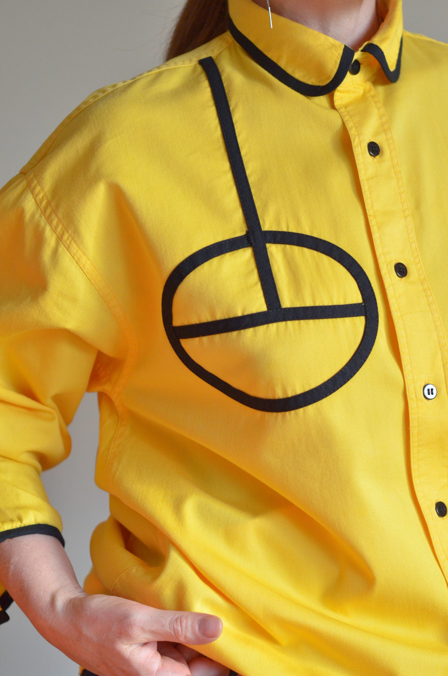 Yellow Shirt with Black Accents
