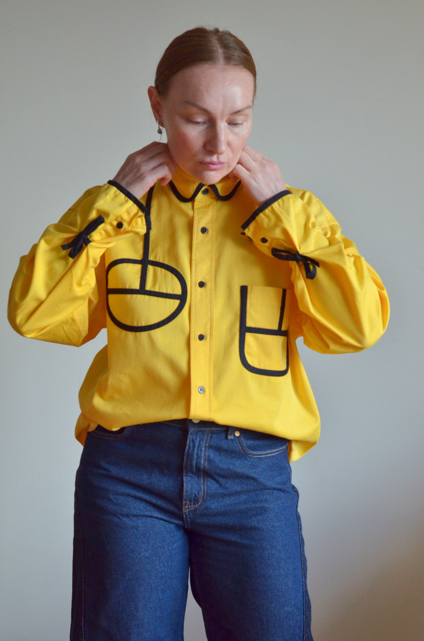 Yellow Shirt with Black Accents