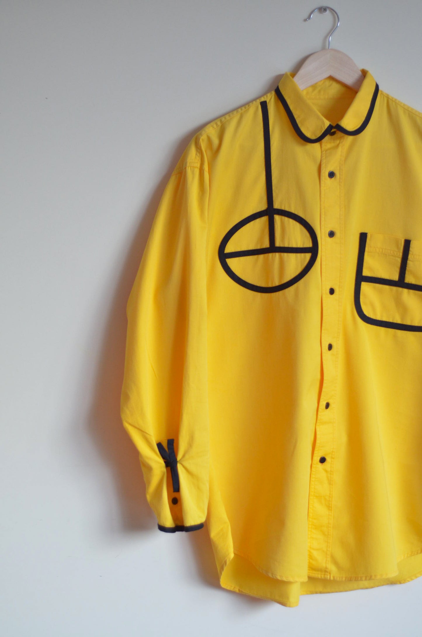 Yellow Shirt with Black Accents
