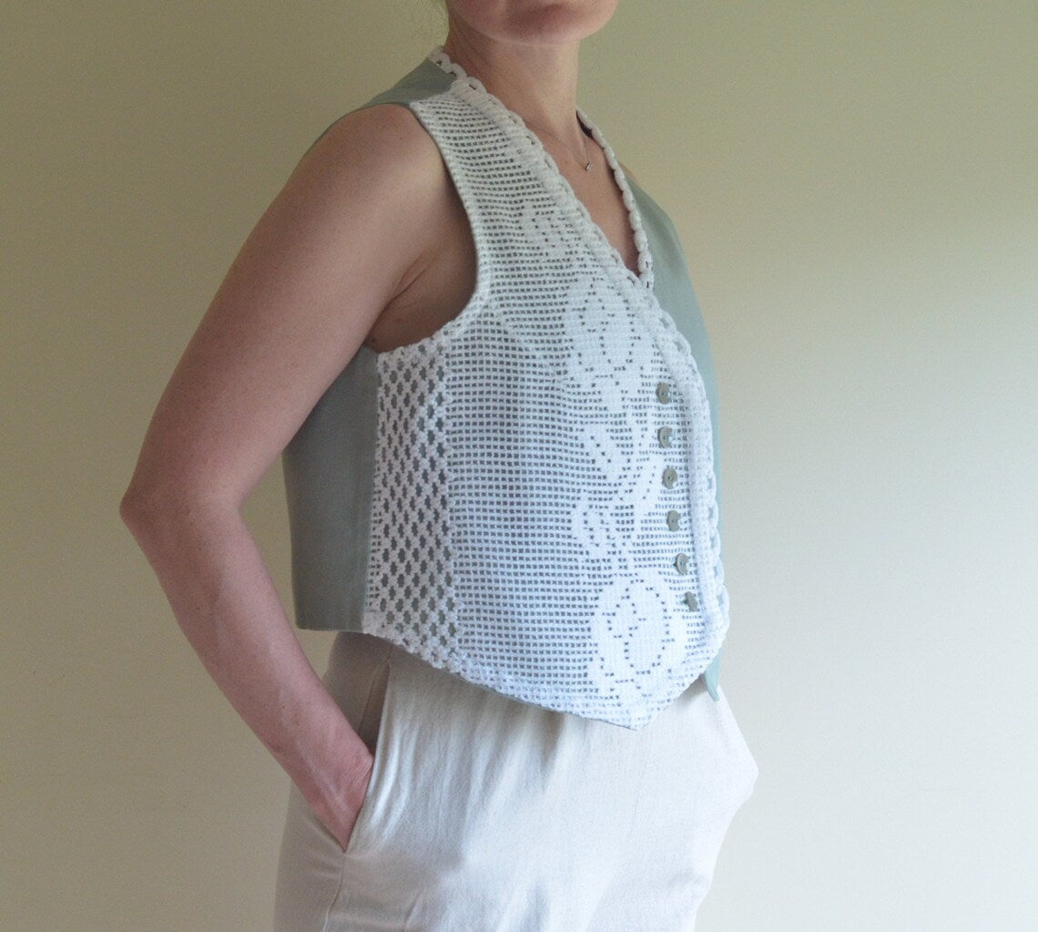 Vest With Vintage Lace
